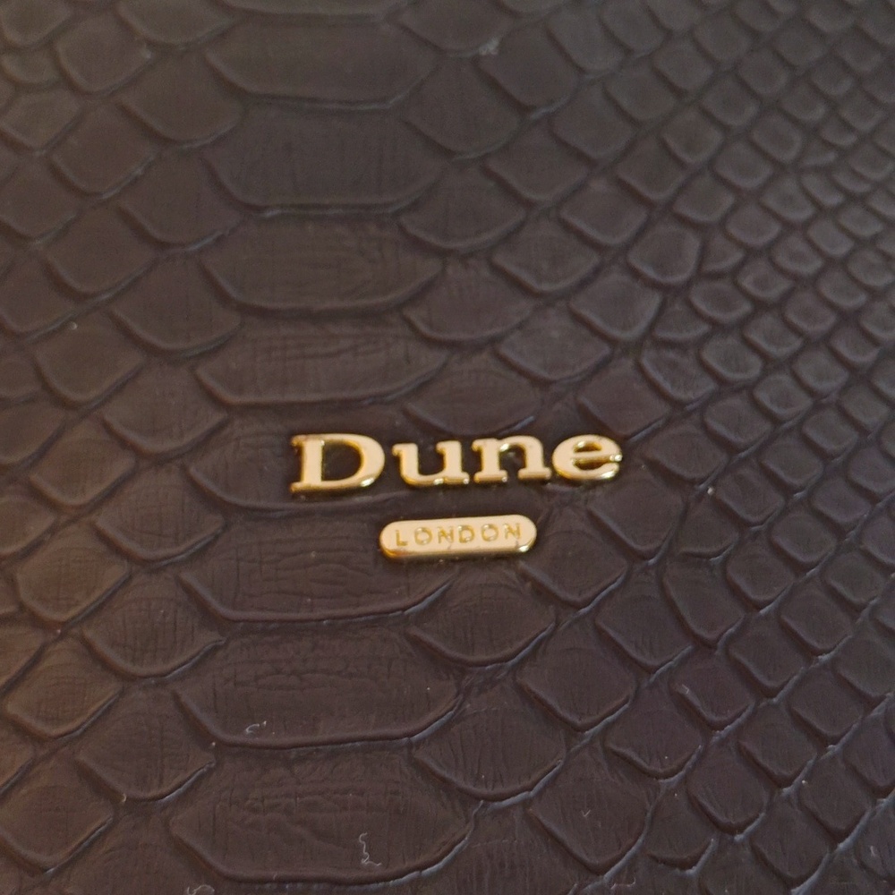 Dune London Black Satin Cosmetic Bag with Gold Accents - Picture 2 of 14